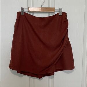 Rust Red Wrap Skort